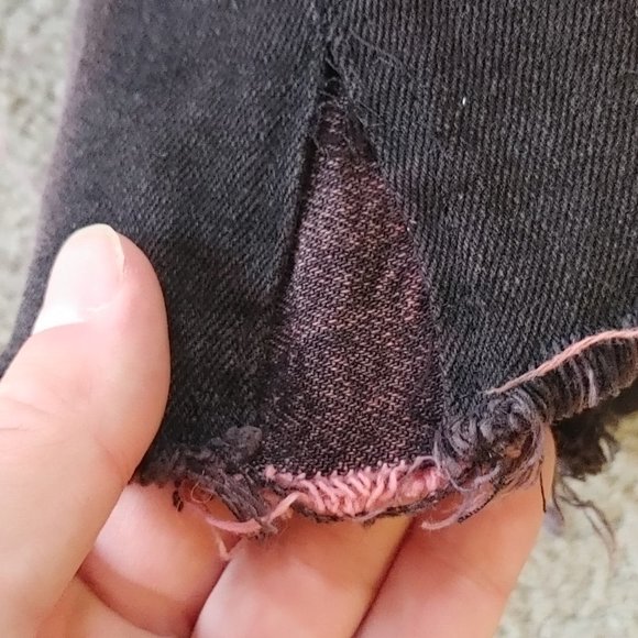 1 of a kind cheap monday cut off shorts reverse tie dye and stencil - Picture 5 of 9